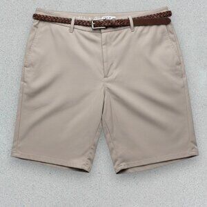 Johnnie O Prep Formance Golf Shorts Mens 35 Khaki 9” Inseam Stretch Performance